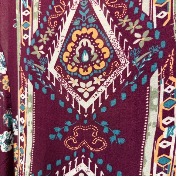 Free People Intimately French Quarter Trapeze Slip Dress - Burgundy Medallion M - Picture 9 of 10